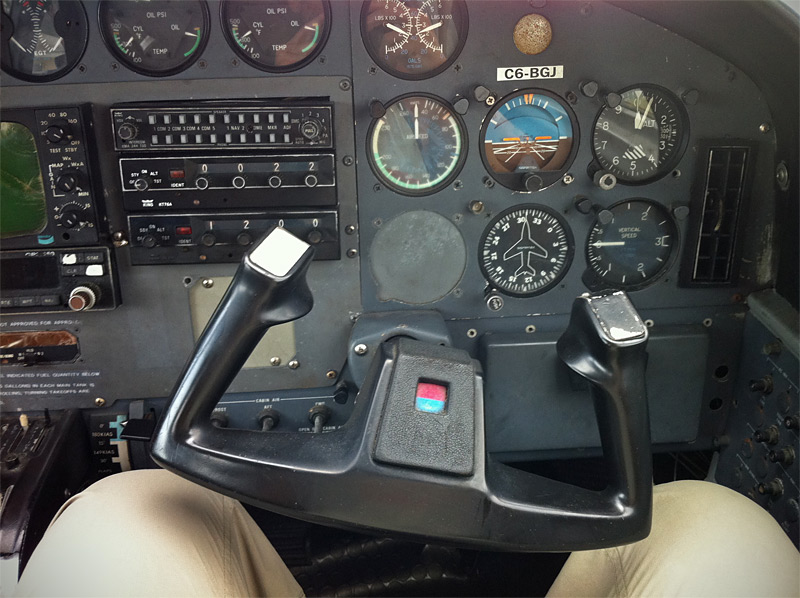 Playing Co-pilot on flight back to Nassau