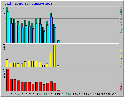 Daily usage for January 2026