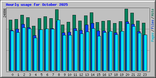 Hourly usage for October 2025