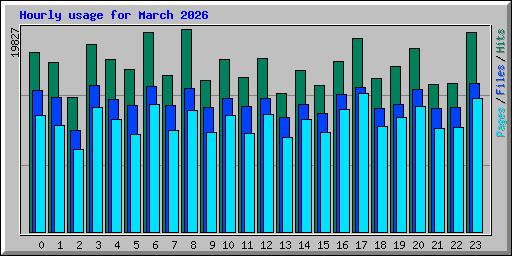 Hourly usage for March 2026